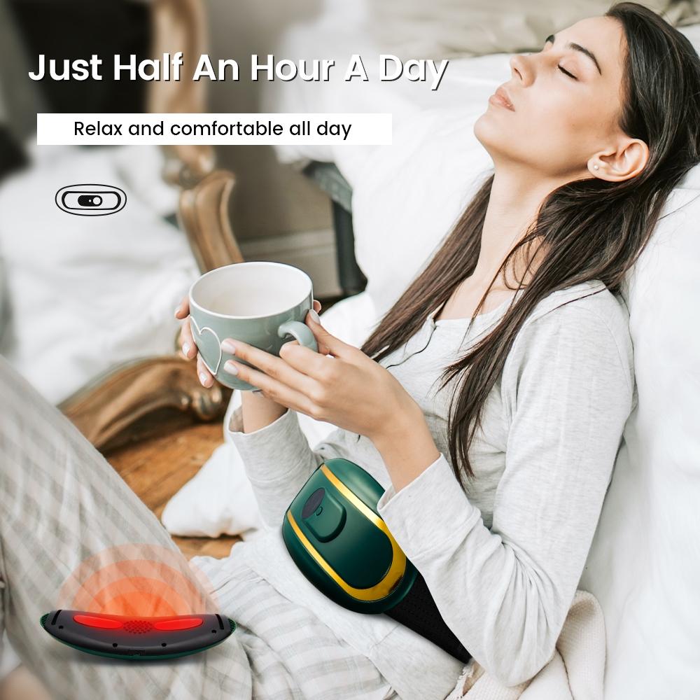 Smart Hot Compress Abdominal Massage Belt | Menstrual Relief (Green)