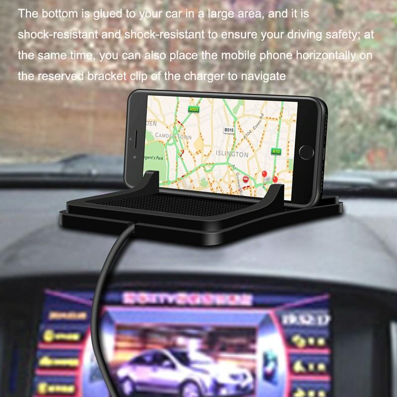 Smart Wireless Car Charger Pad 15W | 2-in-1 Anti-Slip Dashboard Mount (Black)