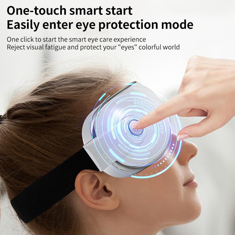 Smart EMS Hot Compress Eye Massager | Multifunction Eye Protector (White)