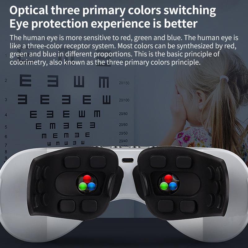 Smart EMS Hot Compress Eye Massager | Multifunction Eye Protector (White)