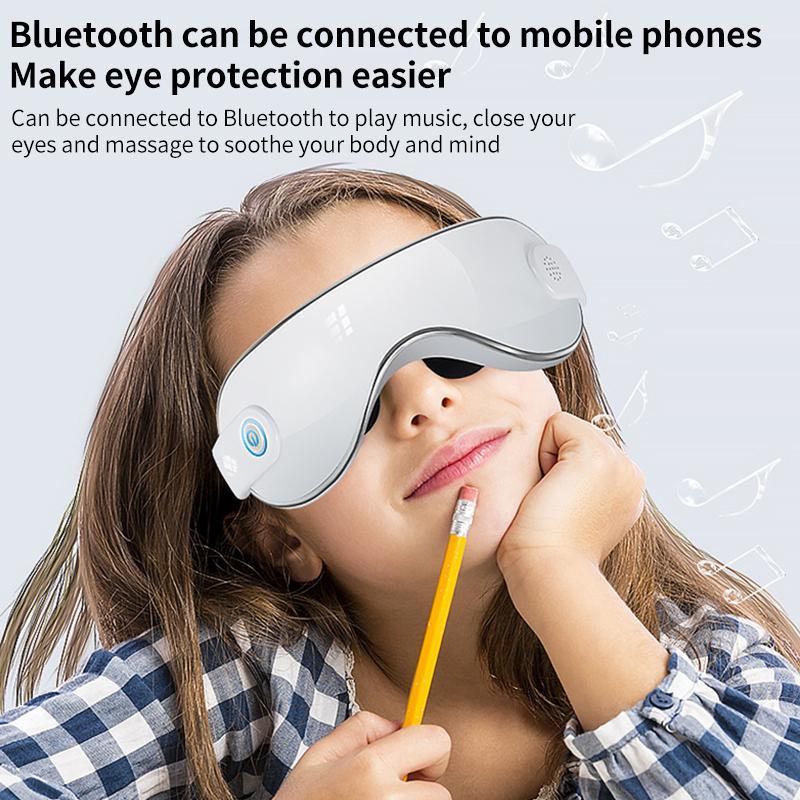 Smart EMS Hot Compress Eye Massager | Multifunction Eye Protector (White)