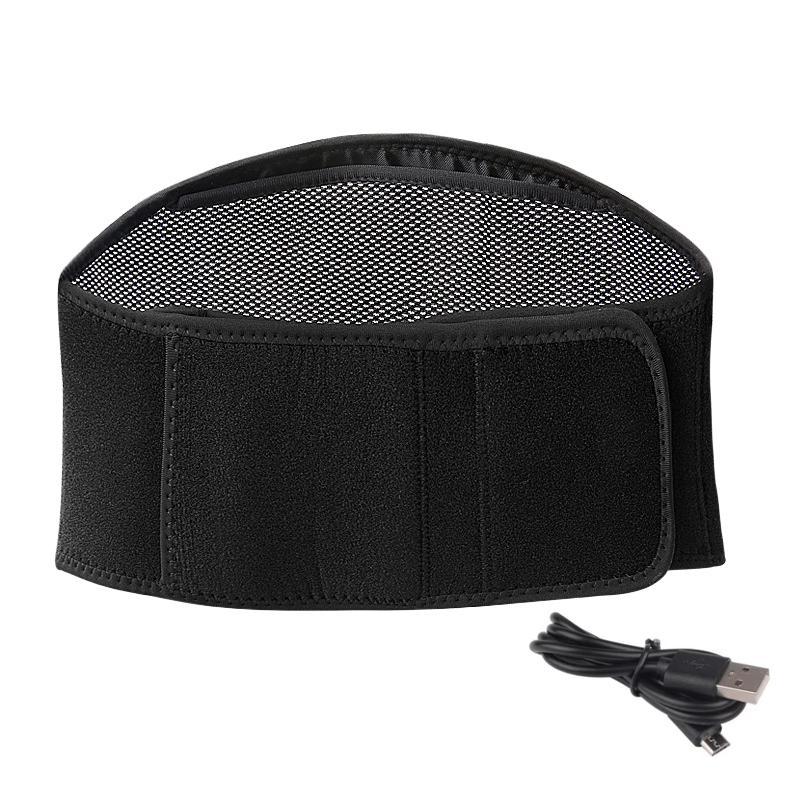Adjustable USB Heated Waist Belt | Sports Therapy & Lumbar Support (Black)