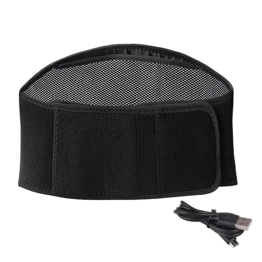 Adjustable USB Heated Waist Belt | Sports Therapy & Lumbar Support (Black)