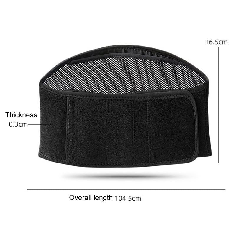 Adjustable USB Heated Waist Belt | Sports Therapy & Lumbar Support (Black)