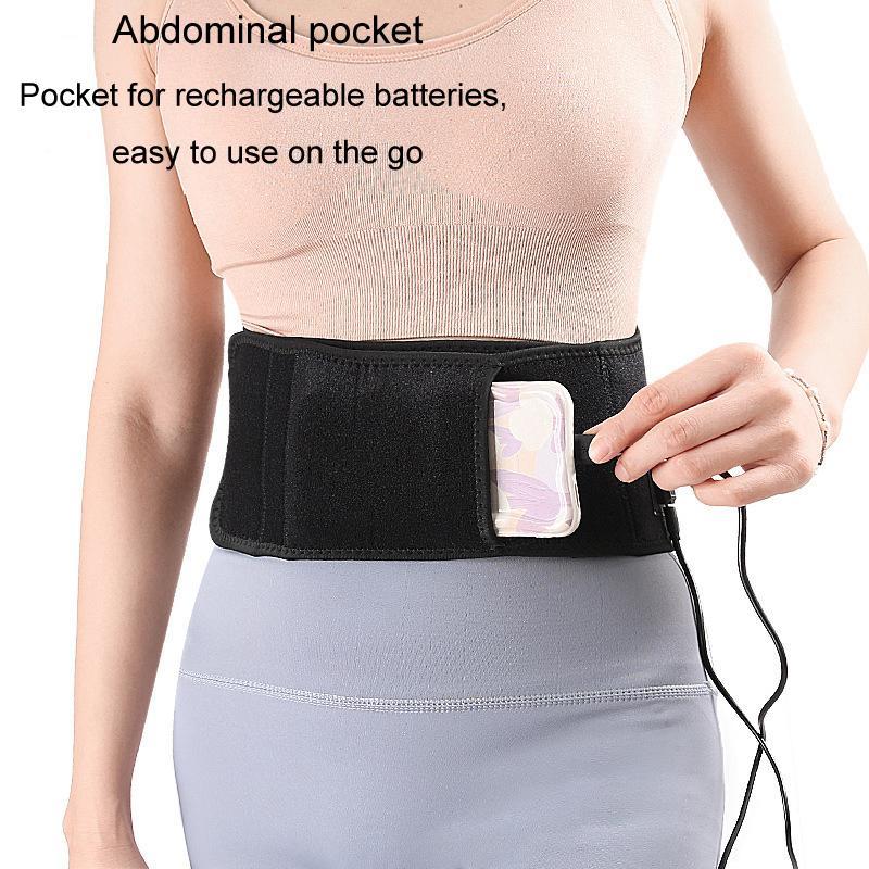 Adjustable USB Heated Waist Belt | Sports Therapy & Lumbar Support (Black)