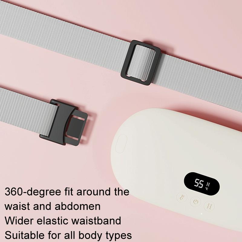 Smart Massage Belt for Abdomen & Waist (Pink) | Electric Heat & 4000mAh