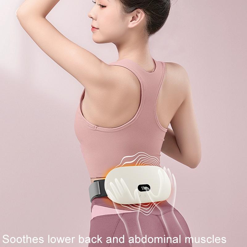 Smart Massage Belt for Abdomen & Waist (Pink) | Electric Heat & 4000mAh