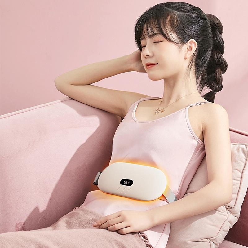Smart Massage Belt for Abdomen & Waist (Yellow) | Electric Heat & 4000mAh