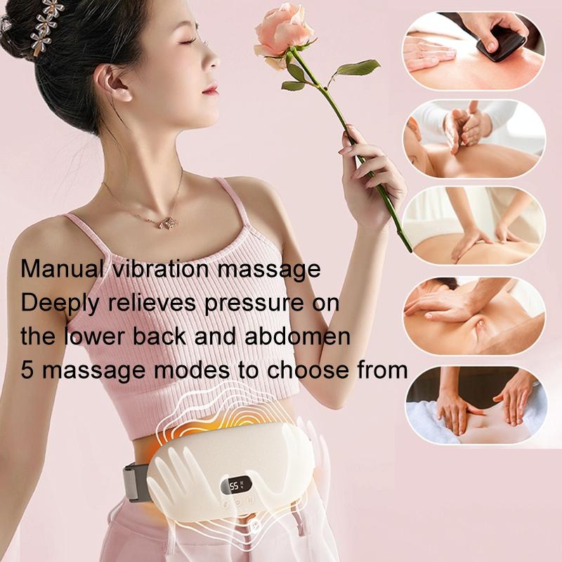 Smart Massage Belt for Abdomen & Waist (Yellow) | Electric Heat & 4000mAh