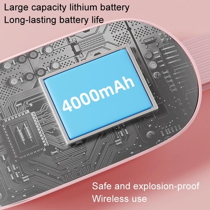 Smart Massage Belt for Abdomen & Waist (Yellow) | Electric Heat & 4000mAh