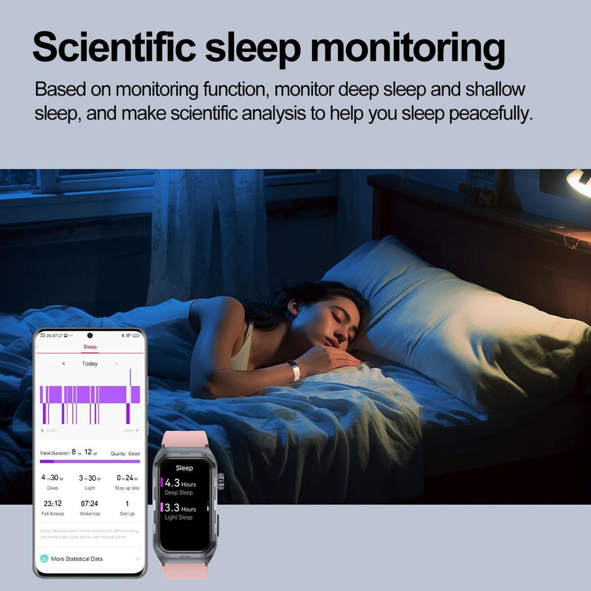 Smart ECG Health Monitoring Watch | IP68 Waterproof