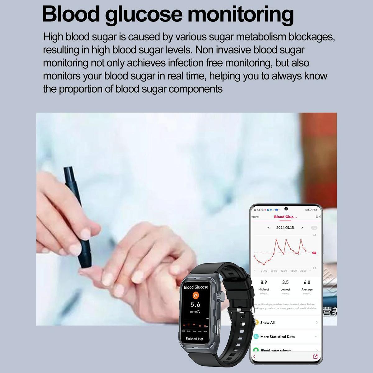 Smart ECG Health Monitoring Watch | IP68 Waterproof