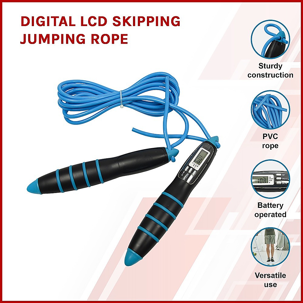 Digital LCD Skipping Jump Rope | Blue