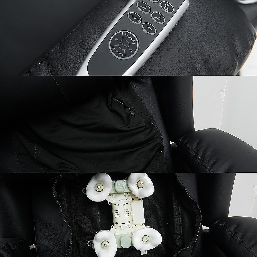 Smart Heated Lift Recliner Massage Chair | Power Lift, Vibration & USB Charging (Black)