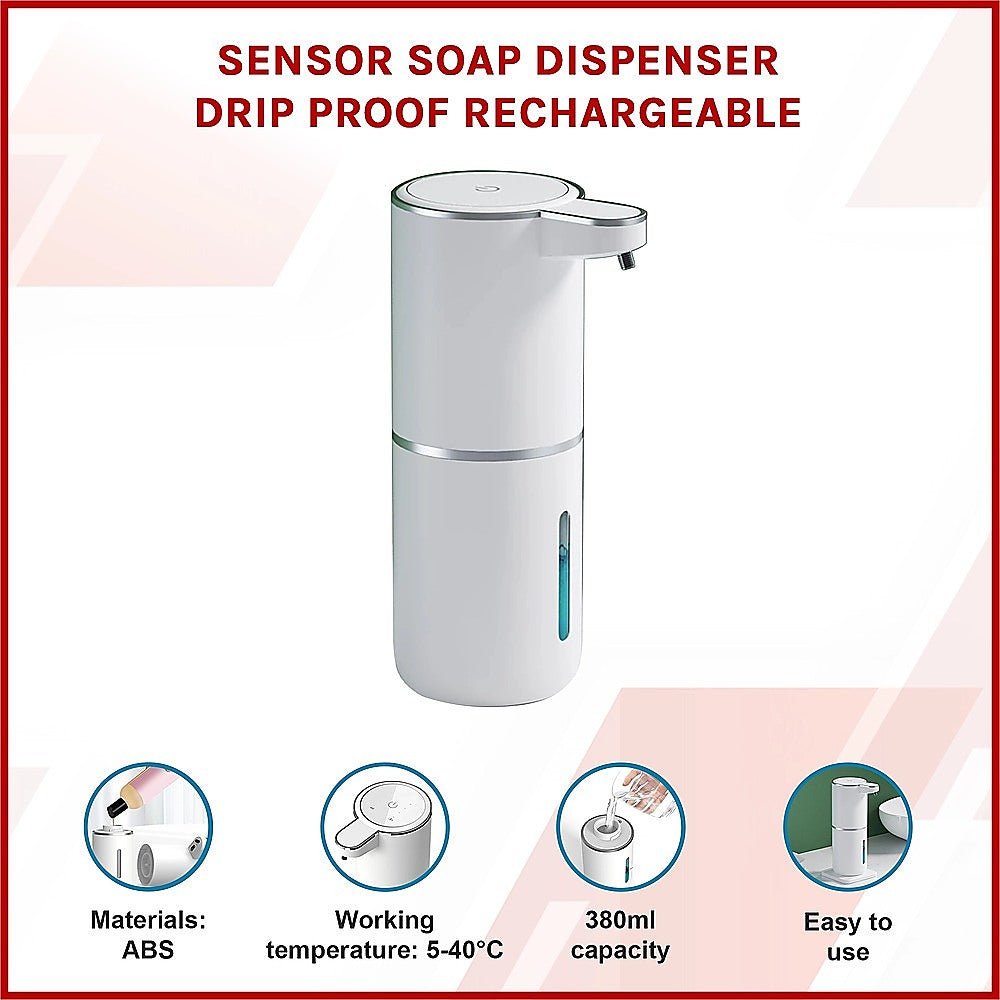 Smart Sensor Soap Dispenser | Drip-Proof Rechargeable (380ml)