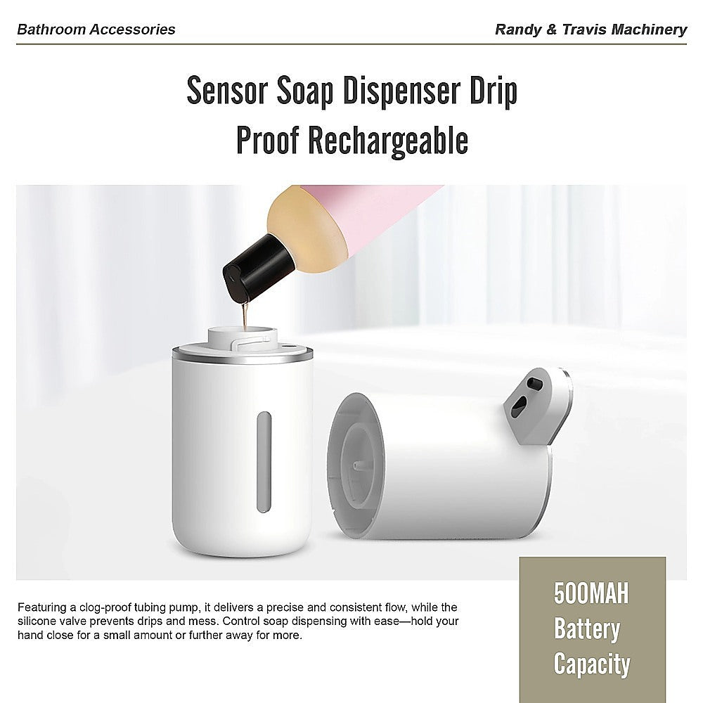 Smart Sensor Soap Dispenser | Drip-Proof Rechargeable (380ml)