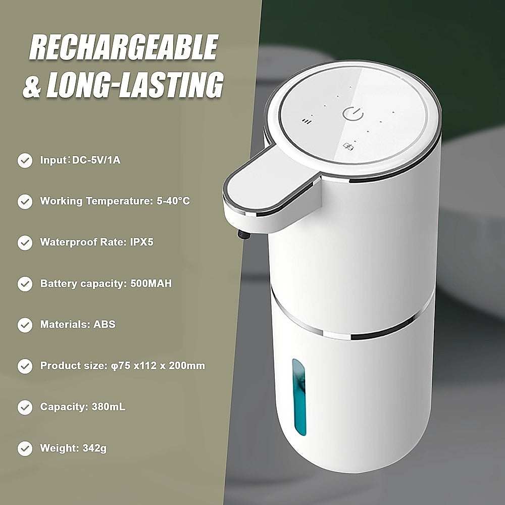 Smart Sensor Soap Dispenser | Drip-Proof Rechargeable (380ml)