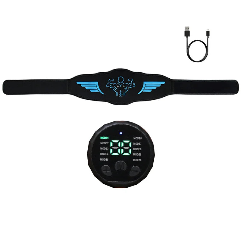 Blue NNEOBA Abdominal Toning Belt Muscle Stimulator | Metal Sheet EMS Technology