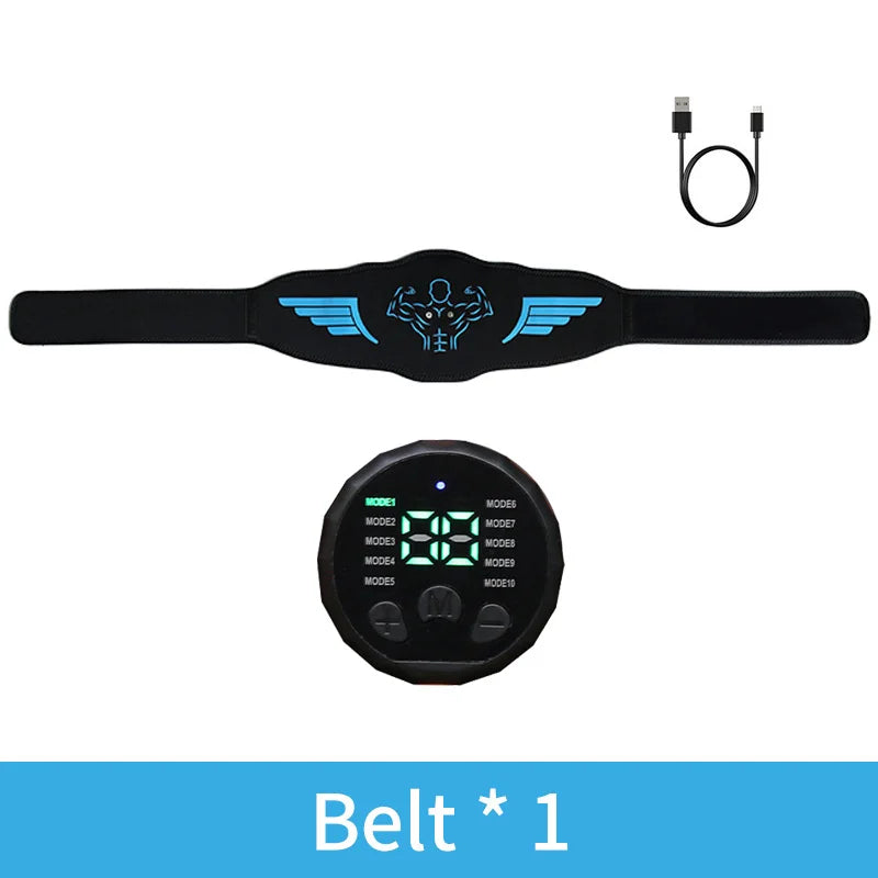 Blue NNEOBA Abdominal Toning Belt Muscle Stimulator | Metal Sheet EMS Technology