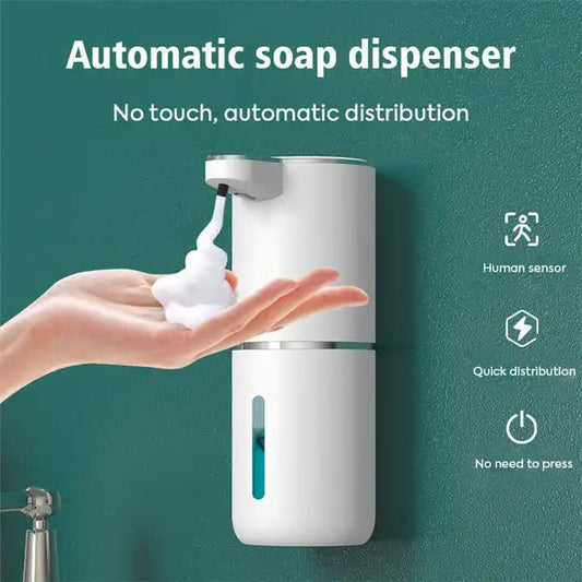 Smart Automatic Foaming Soap Dispenser | Rechargeable Touch Control (White, 380ml)