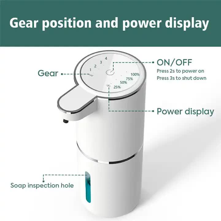 Smart Automatic Foaming Soap Dispenser | Rechargeable Touch Control (White, 380ml)