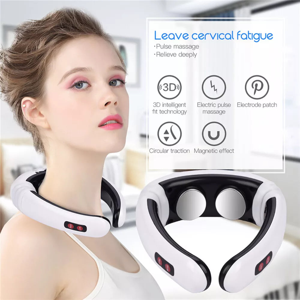 Neck Massager with Pulse Therapy | Intelligent Cervical Massage Device for Pain Relief & Relaxation