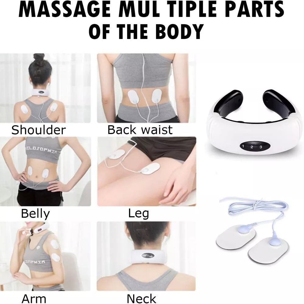 Neck Massager with Pulse Therapy | Intelligent Cervical Massage Device for Pain Relief & Relaxation