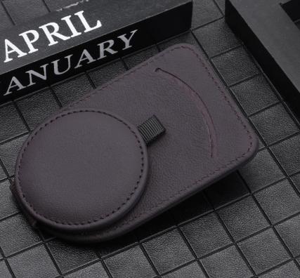Smart Car Sun Visor Glasses Clip with Card Holder | Multifunctional (Brown)