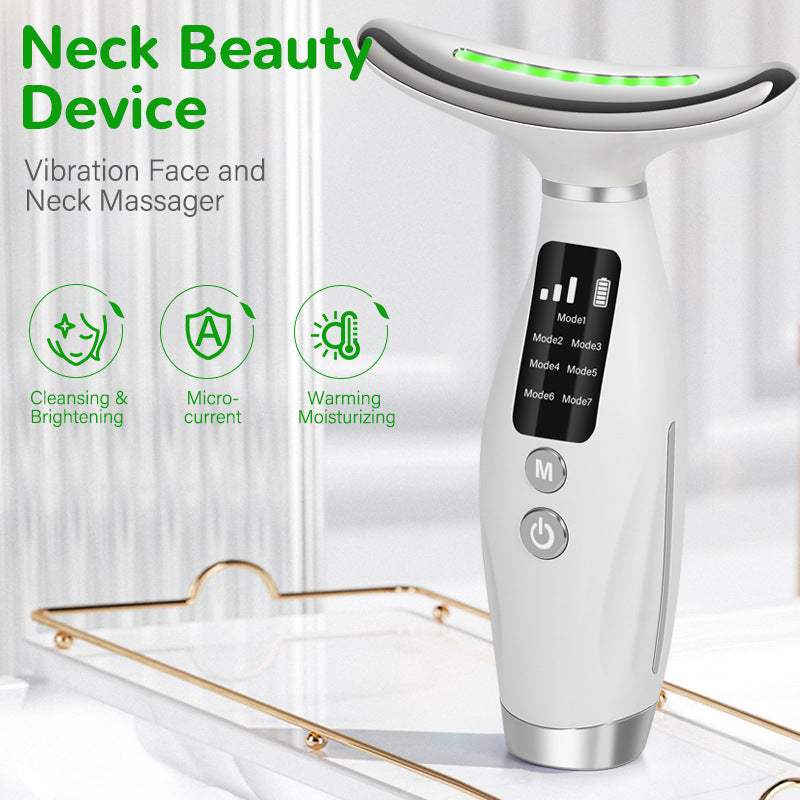 Smart LED Neck Massager with Heat Therapy | 7 Modes USB Rechargeable