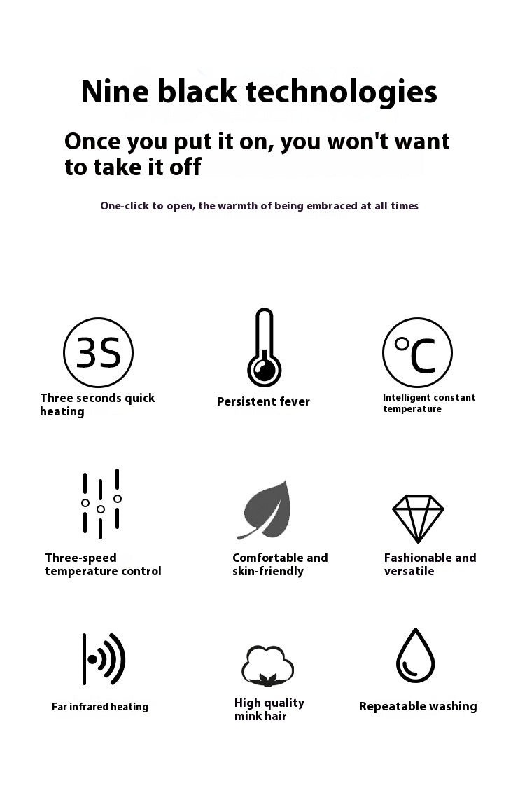 Electric Heated Scarf – Plush Adjustable Neck Warmer with 3 Heat Levels (Wine Red)