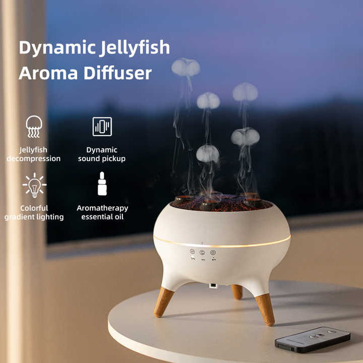 Smart Dynamic Jellyfish Aroma Diffuser | Ambient Light & Adjustable Mist