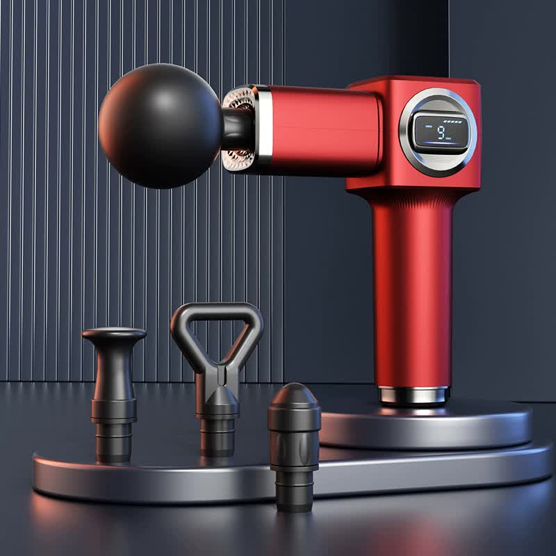 Professional Massage Gun with LCD Display | Red