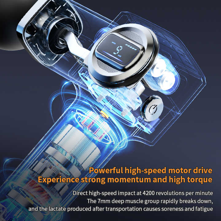 Professional Massage Gun with LCD Display | Red