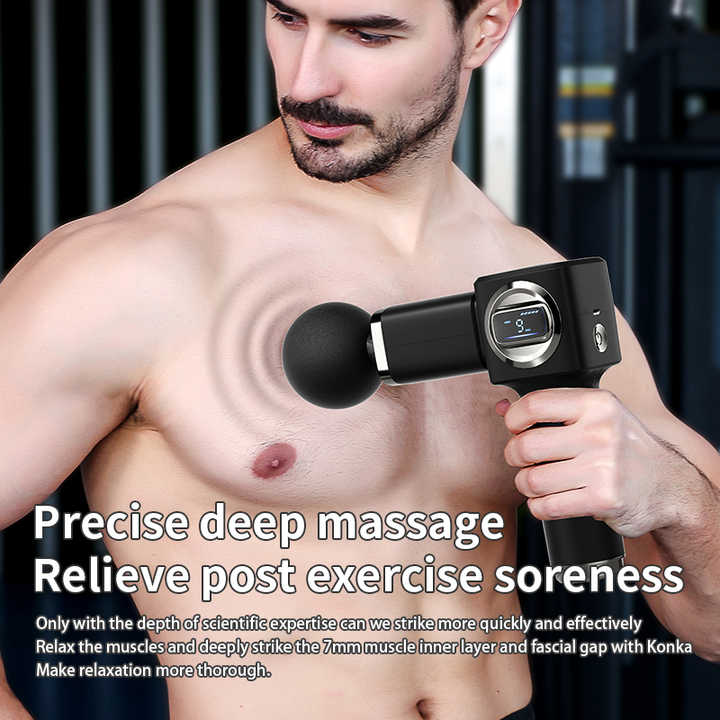 Professional Massage Gun with LCD Display | Blue