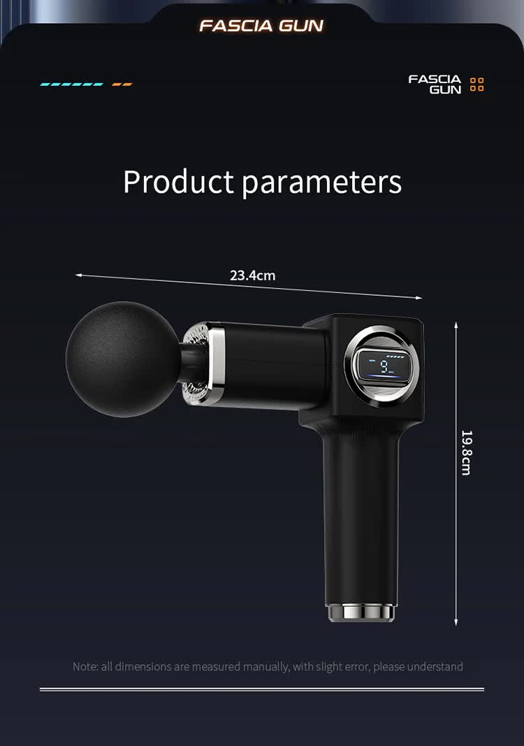 Professional Massage Gun with LCD Display | Blue