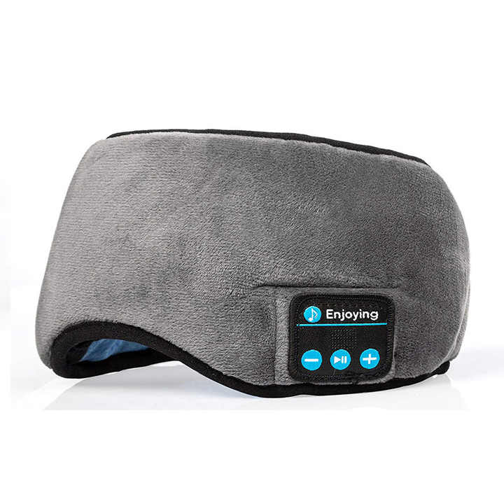 Smart Bluetooth Sleep Eye Mask | Plush Wireless Music Mask (Grey)