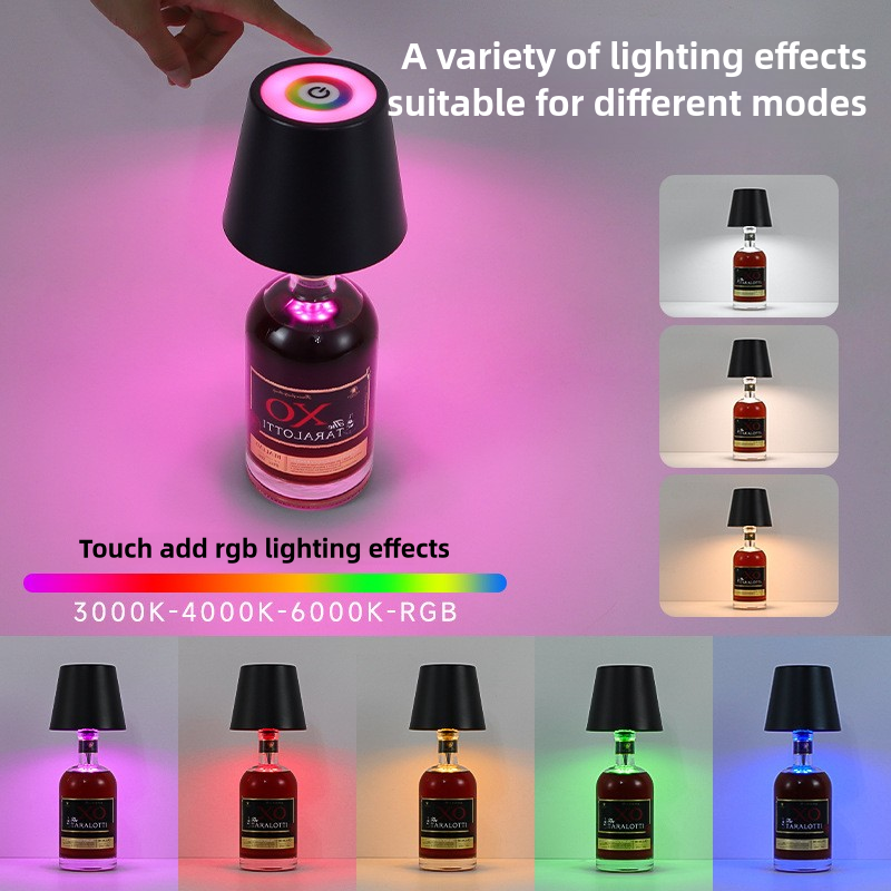 RGB LED Bottle Lamp | Smart Touch Control & Adjustable Brightness (3 Colours )