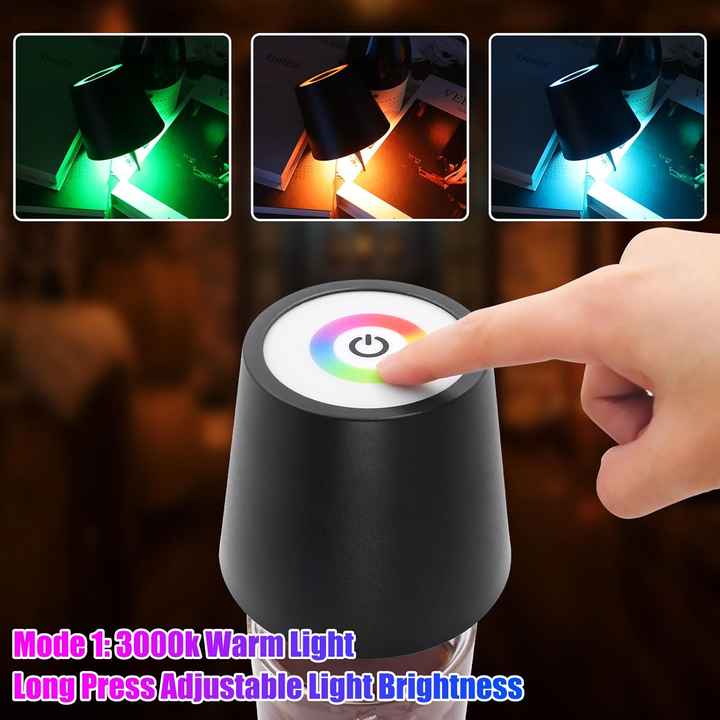 RGB LED Bottle Lamp | Smart Touch Control & Adjustable Brightness (3 Colours )