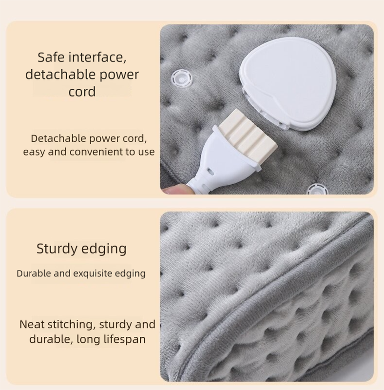 Premium Electric Foot Warmer | 9 Heat Levels & 4 Timer Settings (Grey)