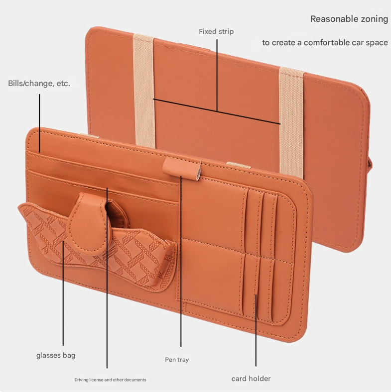 Smart Car Visor Organizer | Sunglasses, Cards & Cash Holder