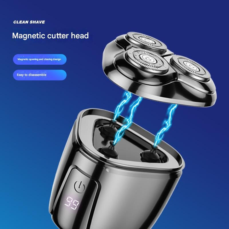 Mini Electric Shaver – Portable & Rechargeable (Black)