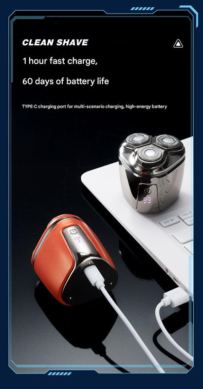 Mini Electric Shaver – Portable & Rechargeable (Black)