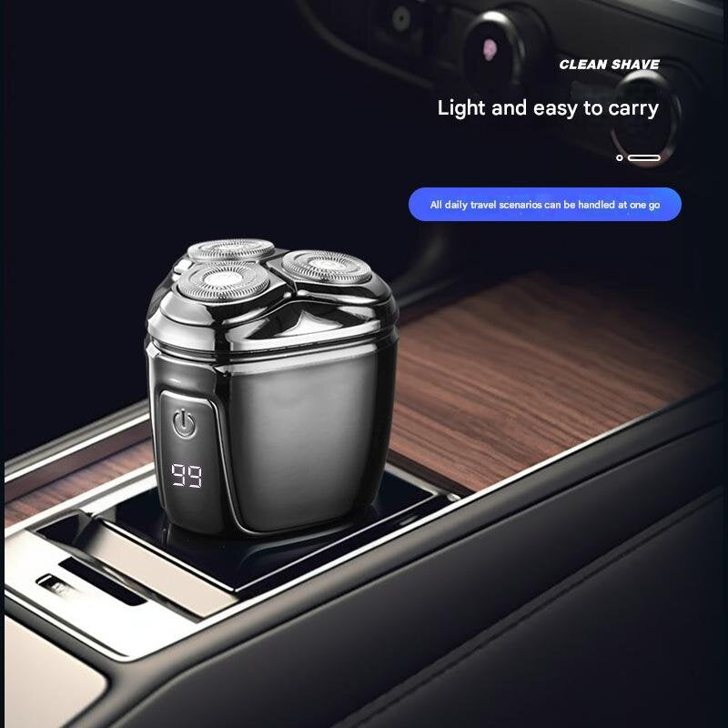 Mini Electric Shaver – Portable & Rechargeable (Silver)