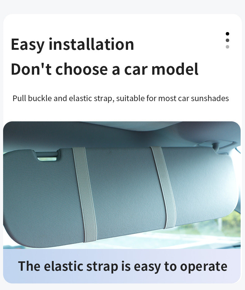 Smart Car Sun Visor Makeup Mirror | LED Light – Tri-Colour Dimming (White)