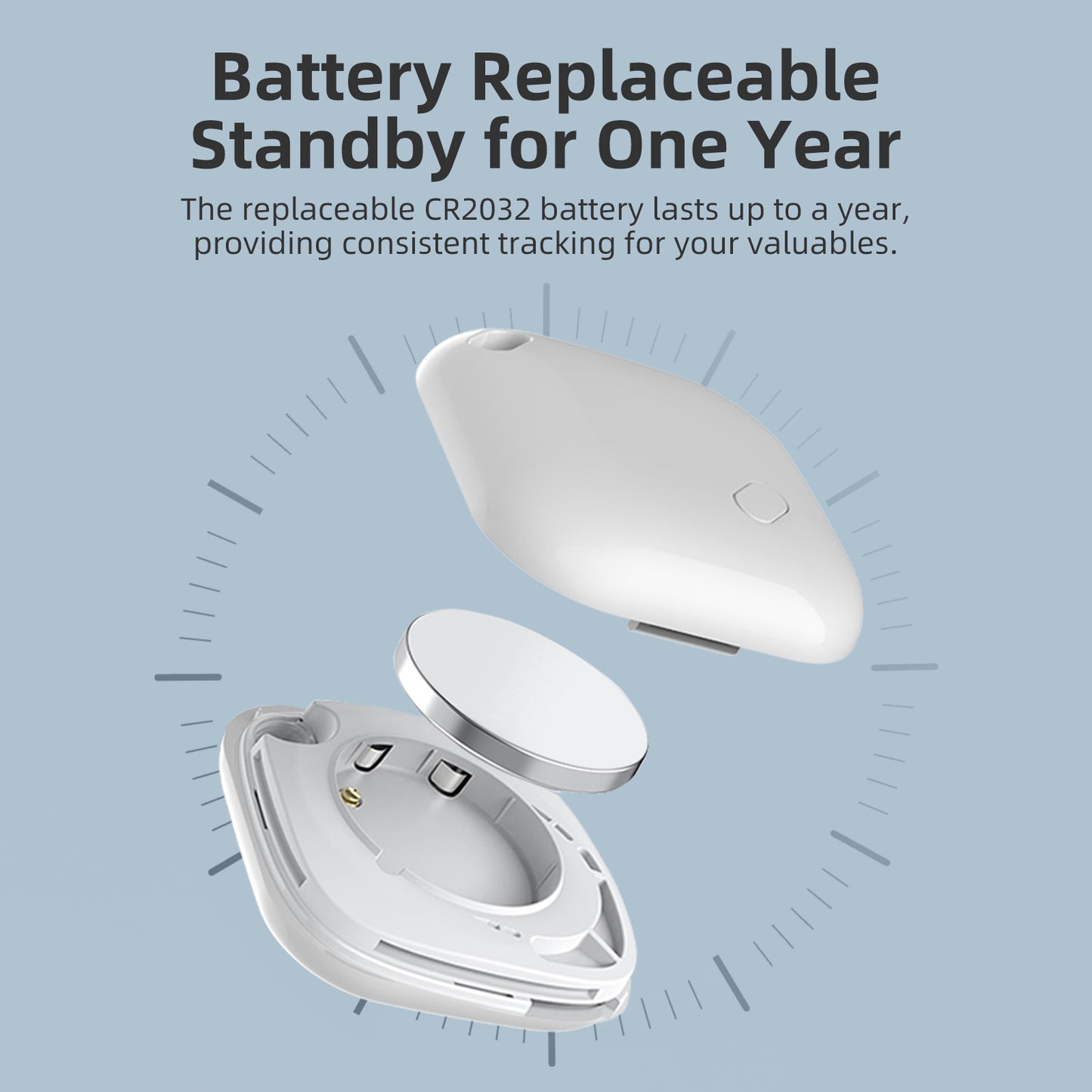 Mini GPS Tracker – Apple Find My Enabled (Square Black)