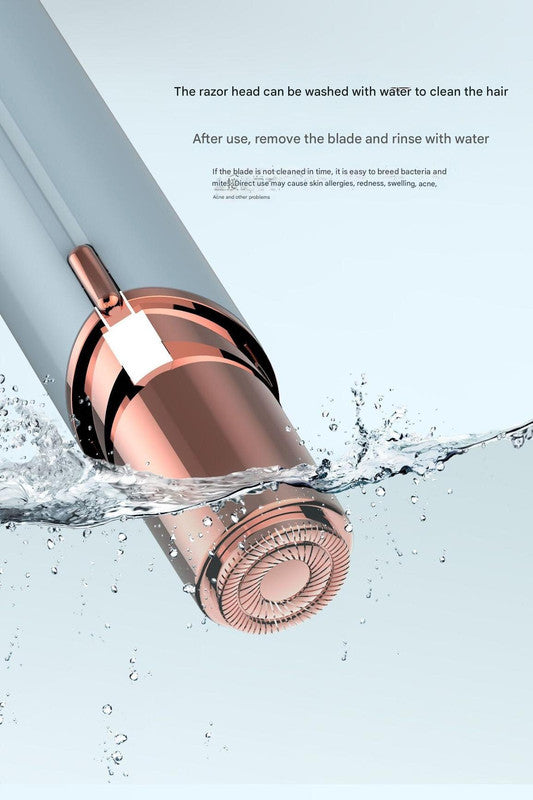 Smart Mini Lipstick Shaver | USB Rechargeable Facial Hair Remover (Red Bean)