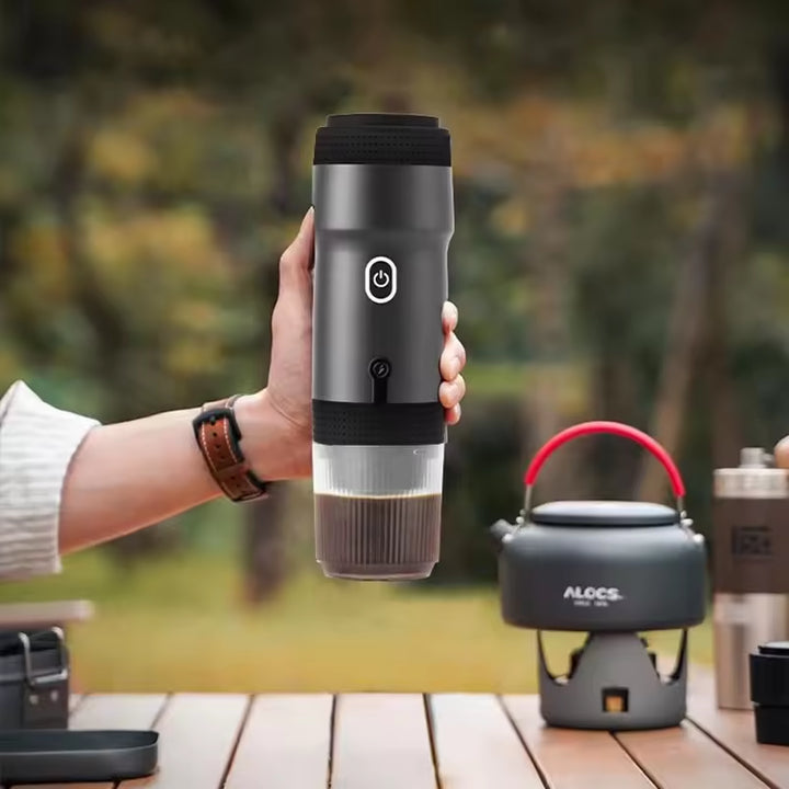 White 3-in-1 Portable Electric Espresso Maker | Rechargeable Travel Coffee Machine