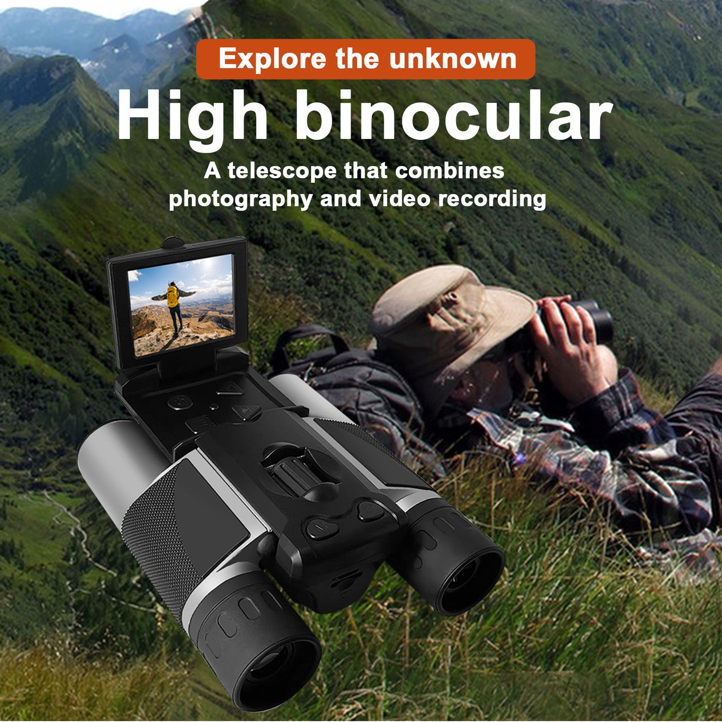 Smart Digital Camera Binoculars | 8X Zoom, LCD Screen & Starlight Night Vision