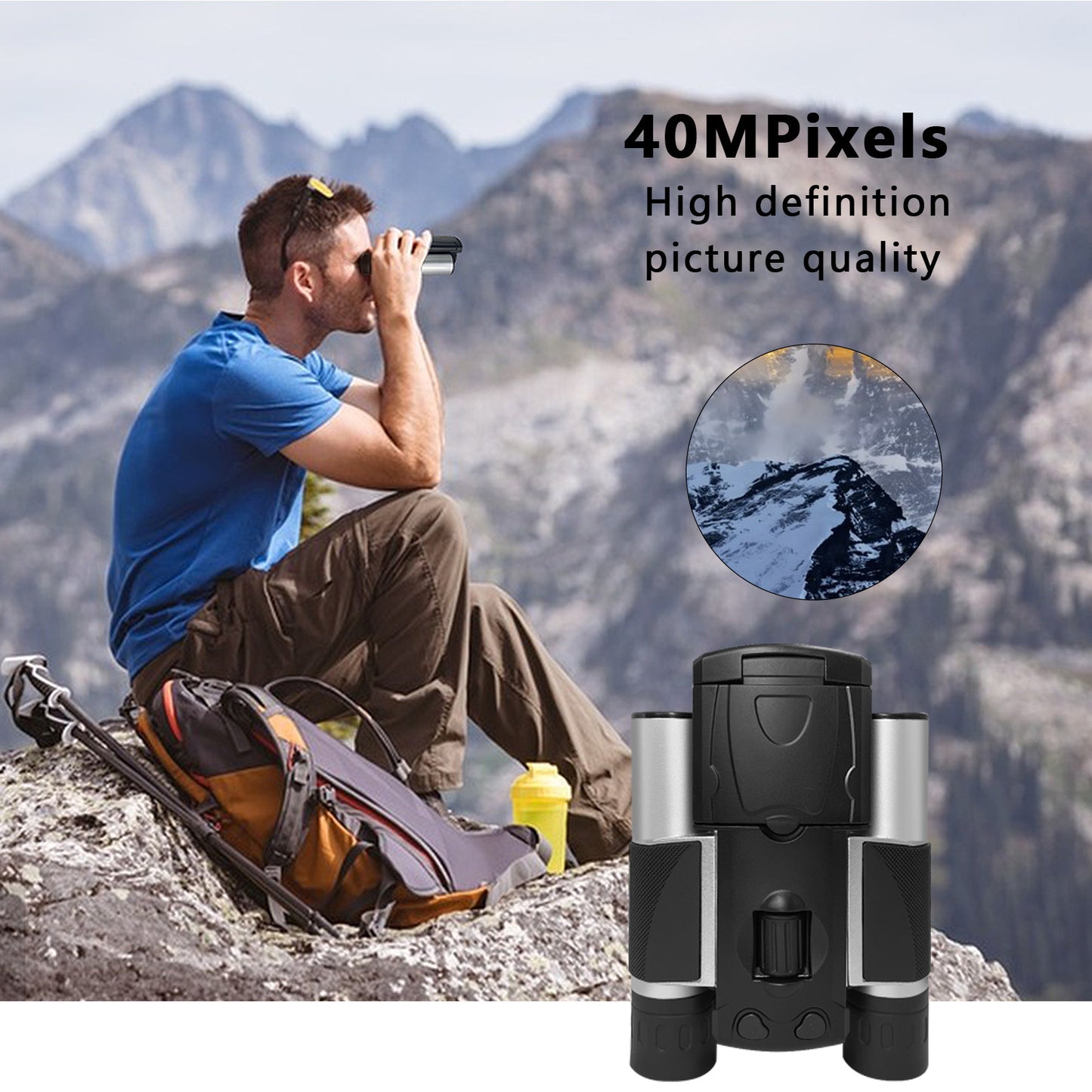 Smart Digital Camera Binoculars | 8X Zoom, LCD Screen & Starlight Night Vision