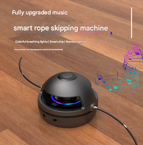 Smart Electric Jump Rope Machine with Bluetooth Music & LED Lights | Pink